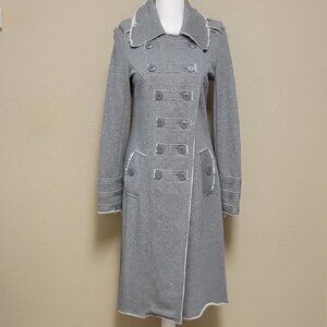 G.E.T Raw Edge Double Breasted Military Midi Trench Coat